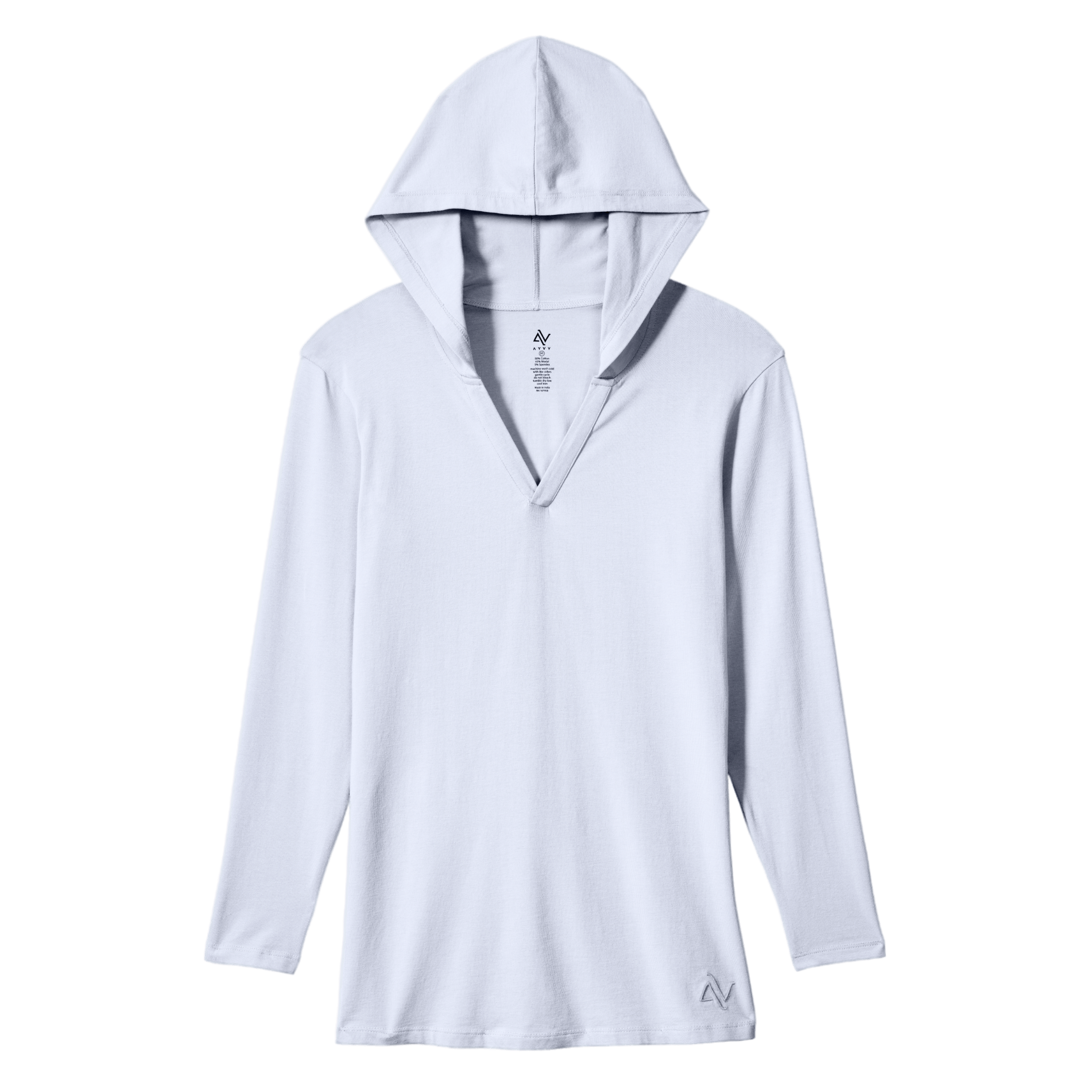 Nouveau Notched V-Neck Long Sleeve Hoodie