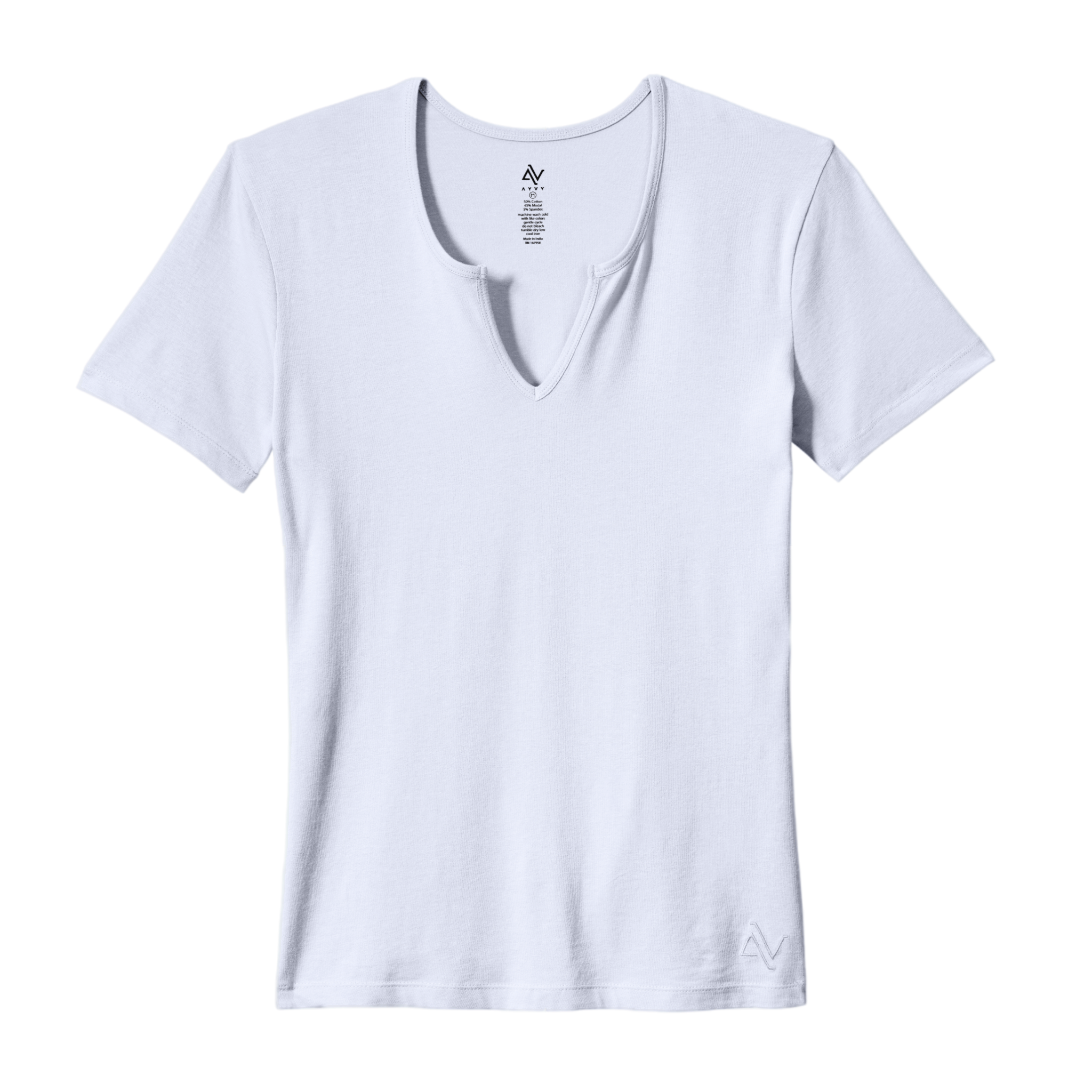 Nouveau Notched V-Neck Short Sleeve Tee