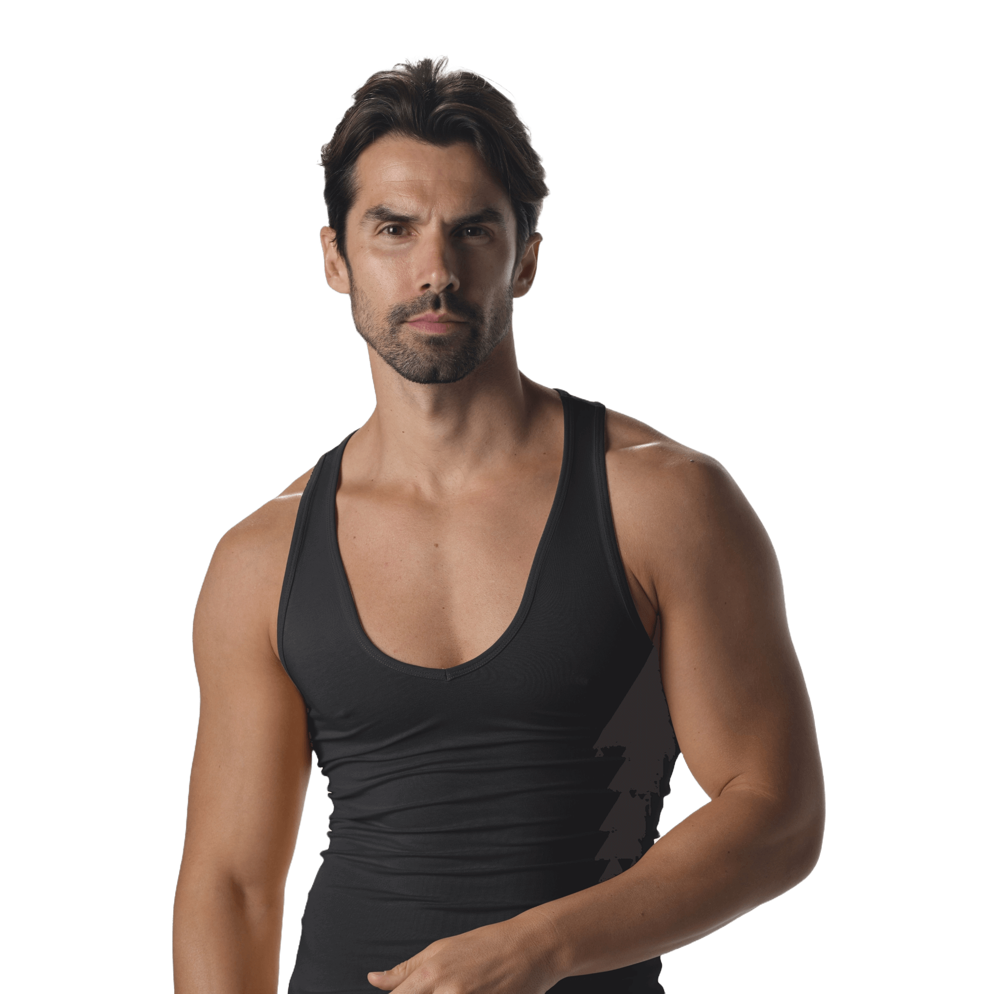 Modern Curved V-Neck Tank