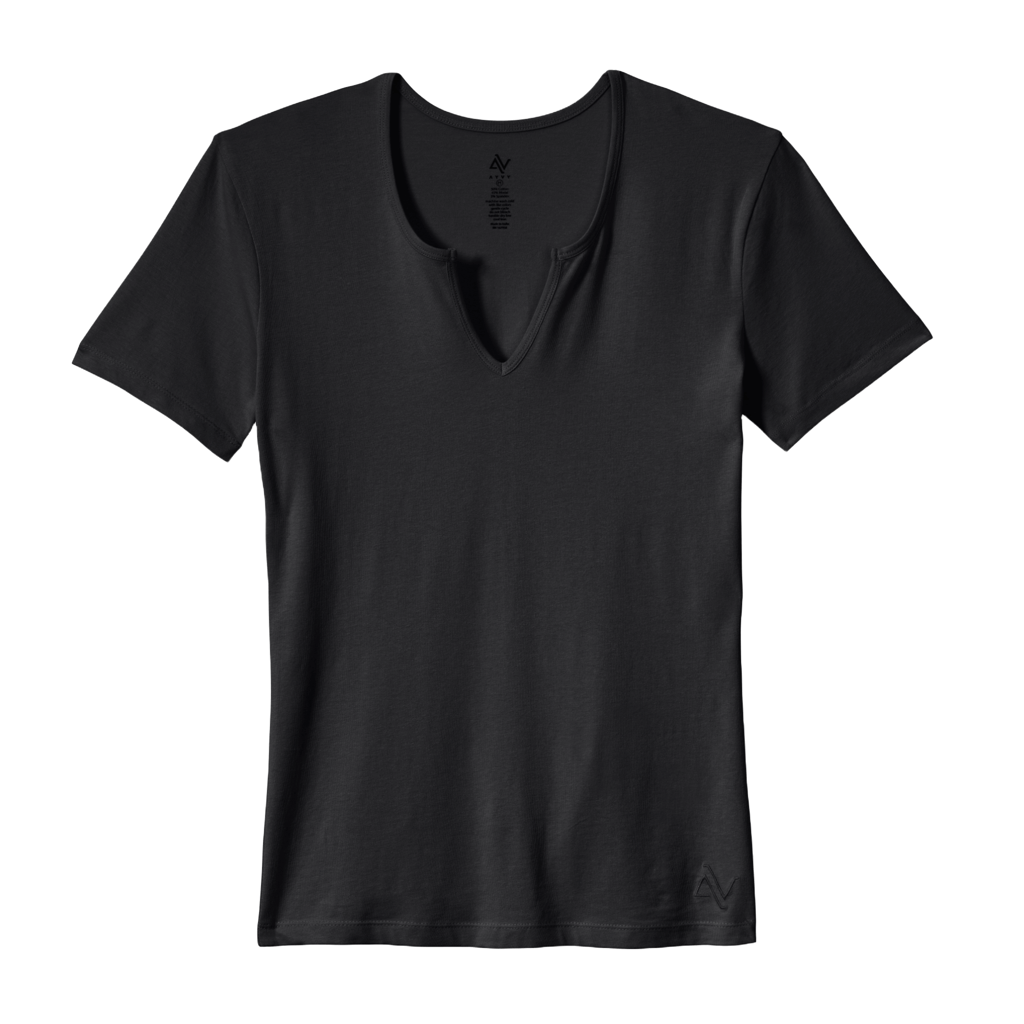 Nouveau Notched V-Neck Short Sleeve Tee