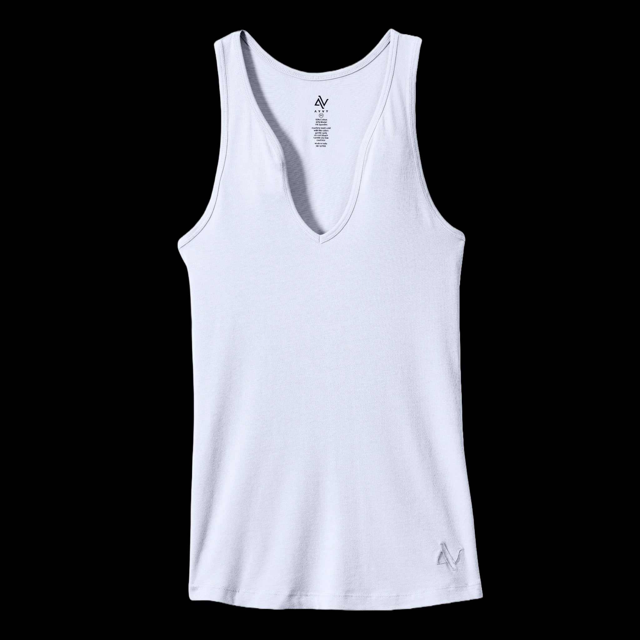 Modern Curved V-Neck Tank