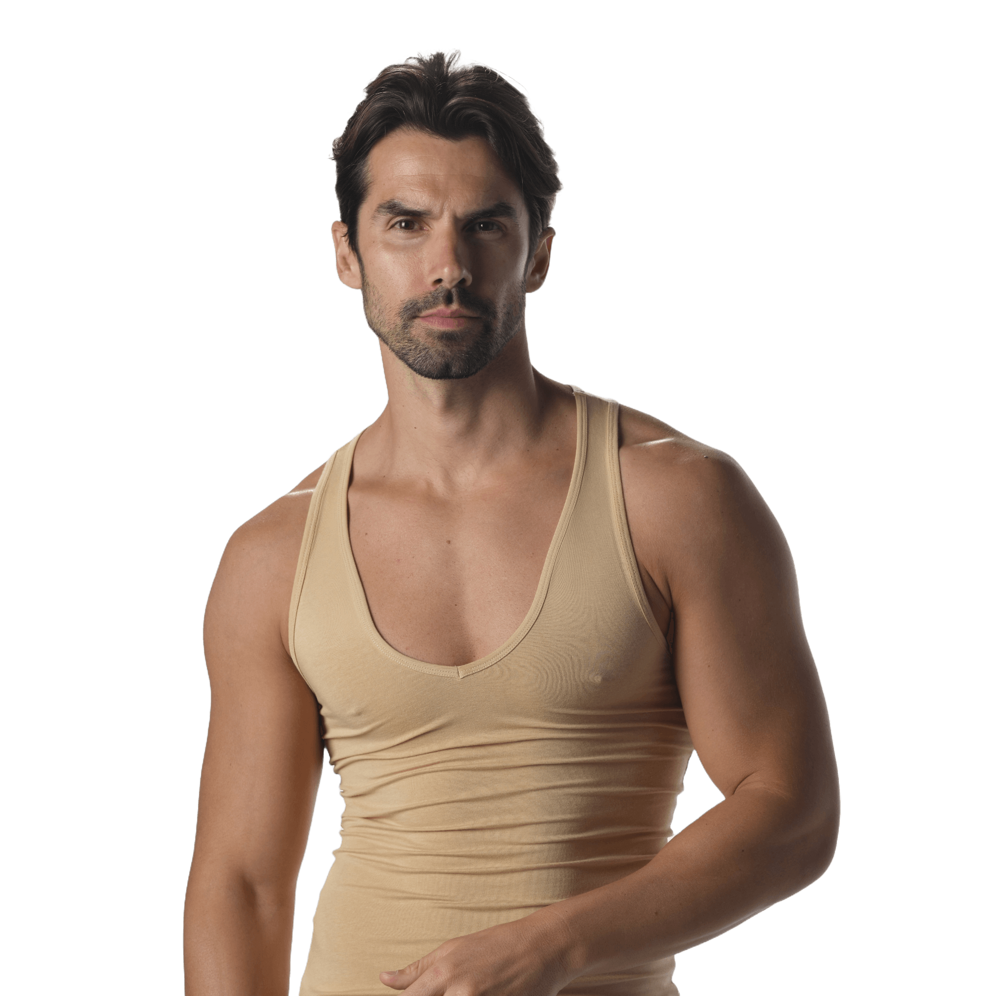 Modern Curved V-Neck Tank