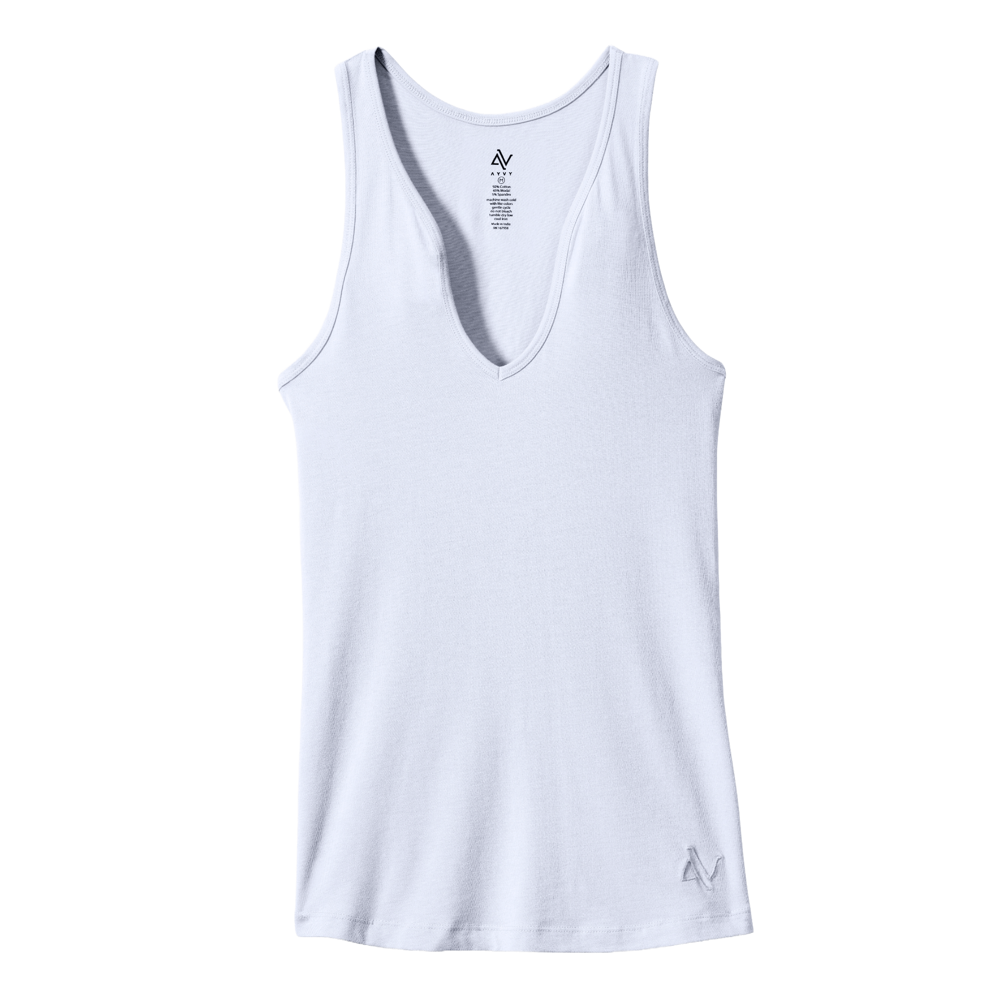 Modern Curved V-Neck Tank